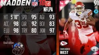 FINAL EDITION CHARCHANDRICK WEST IS NOW AVAILABLE IN MADDEN 16 ULTIMATE TEAM! MUT 16 GAMEPLAY PS4