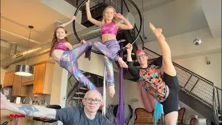 Sunday Funday manifest happiness day! Aerial circus family tricks