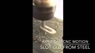 Slot cut in steel