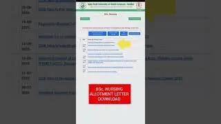 BSc Nursing 2nd Round Counseling Allotment Letter #bfuhs #viralshorts @StudywithKuljeetKaur
