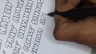 Comment Your Name & Get Bubble Letter Art LIVE 🔴 Darklightarts143#calligraphy #art #fonts #artlovers