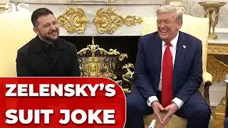 ZELENSKY turns SUIT PRAISE into HILARIOUS JOKE to journalist at WHITE HOUSE