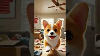 Corgi to the Rescue! From Chaos to Clean  Transformation! #corgilove #corgiadventures #meme #shorts