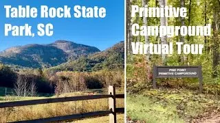 TABLE ROCK STATE PARK: PINE POINT PRIMITIVE CAMPGROUND TENT SITES FULL WALK THRU AND TOUR