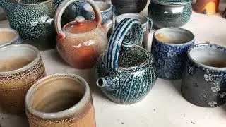 Soda Firing. Pots from the Kiln. April 2018