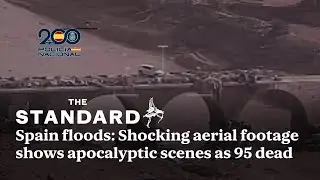 Spain floods: Shocking aerial footage shows apocalyptic scenes as 95 dead