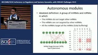 Systematic Exploration of Autonomous Modules in Noisy MicroRNA... - Kevin Y. Yip - RECOMB/RSG 2013