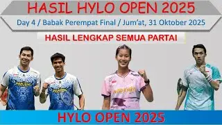 Hasil Lengkap Perempat Final Hylo Open 2025 Hari Ini │ Day 4 │ 3 Wakil Indonesia Lolos Semifinal │