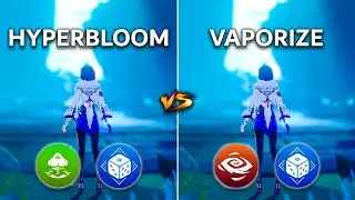 Yelan Hyperbloom против Yelan Vaporize!! Сравнение игрового процесса командного состава!!!