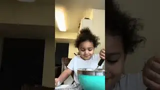 Chef Ivory baking a cake! #toddlerlife#bakinglife