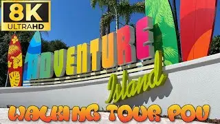 Adventure Island Water Park (Tampa, FL) - Guided Walking Tour - 8K Travel VLOG & Review