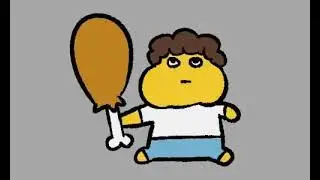 Shedletsky eating fried chicken