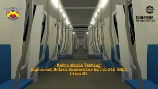 Metro Mania Testing - ROBLOX - Bombardier Movia 346 BM21 train on line M1 - Spotting