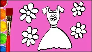 Coloring Pretty Yellow Dress for Girl Colouring Pages