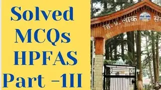 Solved Paper of HPFAS (pre -exam)