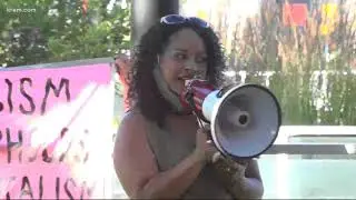 Dozens show up for 'Strike for Black Lives' protest in Spokane's Riverfront Park