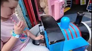 Thomas the tank engine train kiddie ride Barry island