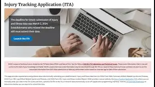 OSHA&rsquo;s Injury Tracking Application (ITA) Data