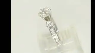 GIA Certified Natural Diamond Engagement Ring 1.65CTW Platinum Alloy Size 5 - 34631