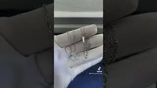 Custom Made Van Cleef Arpels Frivole Pendant Necklace Small Model 18K White Gold With Diamonds