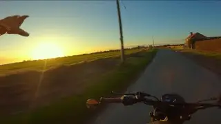 4K POV. Mutt Hilts. Sunset ride