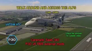 Prepar3D v6.1 - Carenado Saab 340 PBR  v6 mods LOWL-LOWK full ATC- UWQHD