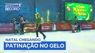Ponta Negra se ilumina para o Natal com pista de patina&ccedil;&atilde;o no gelo