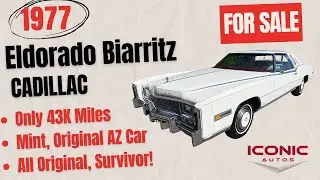 Cadillac Eldorado Biarritz 1977 года — потрясающий белый на белом, пробег 43 тыс. миль, выживший ...