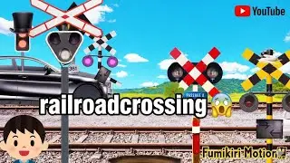 Fumikiri railroad crossing train 🚆 lights 🚦 various design variation #fumikiri #railroadcrossing 