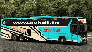 SVKDT TRAVELS SCANIA AC SEMI SLEEPER | BANGLORE⇆MYSURU | EURO TRUCK SIMULATOR 2
