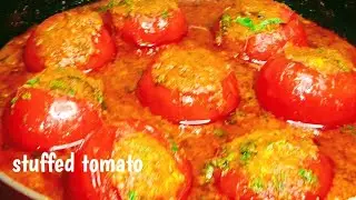 भरवा टमाटर की ग्रेवी वाली सब्ज़ी - Bharwa Tamatar Curry - Stuffed Tomato Gravy Recipe