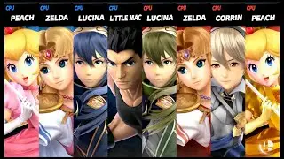 Peach and Zelda and Lucina and Little Mac VS Lucina and Zelda and Corrin and Peach Smash Ultimate
