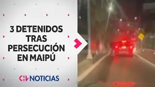 Robaron a dos conductoras y chocaron en persecución: Tres sujetos fueron detenidos en Maipú