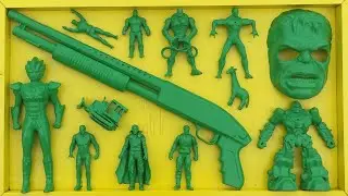 Membersihkan Mainan Avengers Super Hero Story, Iron Man, Batman, Venom, Hulk, Super Man, Ultra Man