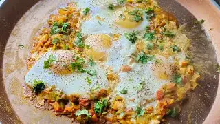 Zero Oil Egg Shakshuka  Recipe.High Protien Meal .