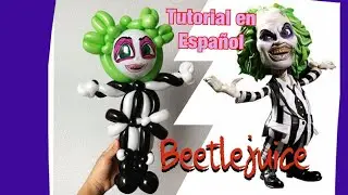 Beetlejuice tutorial de globoflexia. Diseño con globos para Halloween.
