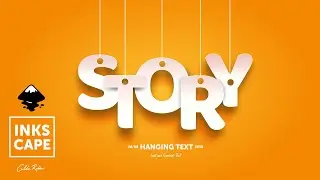 Inkscape Tutorial | Hang Text Effect
