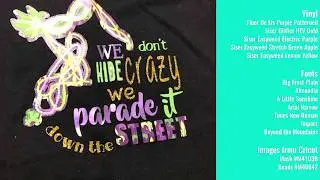 Mardi Gras T-Shirt with Patterned Heat Transfer Vinyl