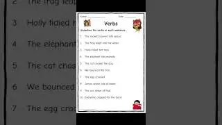 Verbs for Beginners | English Worksheet Explanation#englishverbs