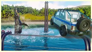Запрыгиваем в танк с мозазавром — грандиозная битва с динозаврами — Jurassic World Evolution 2