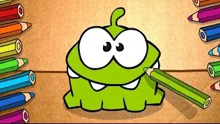Рисуем Ам Няма. How to draw Om Nom. Как нарисовать Ам Няма.