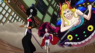Brook saves Robin from Black Maria's flames | One Piece ep 1043 fights