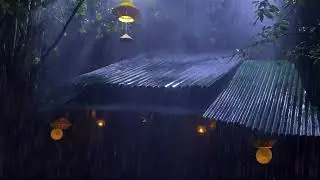 🌩️ Heavy Rain on Tin Roof – Calm Sleep & Relaxing ASMR to Fall Asleep Fast