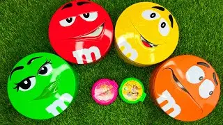 Satisfying Video | Fresh Unpacking Tasty Skittles and Chocolate M&M'S Candy From 8 Bright Tins ASMR