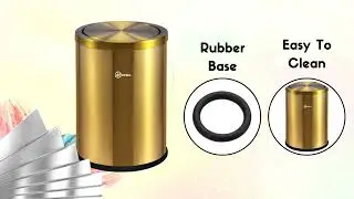 Golden Swing Dustbin For Home & Office MOFNA #golden #gold #stainlesssteel #manufacturer