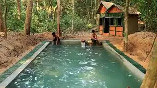 Build Most Modern Underground House with Private Underground Living Room King Room and Swimming Pool