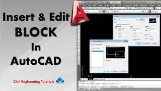AutoCAD #24 - How to use INSERT and BLOCK EDIT Command in AutoCAD | AutoCAD Basics
