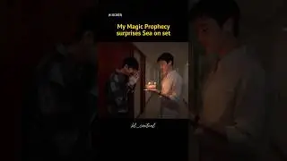 #Jimmyyjp and #MyMagicProphecy team surprised #Sea_Tawinan on set~ Happy Early Birthday Sea 💙💙💙