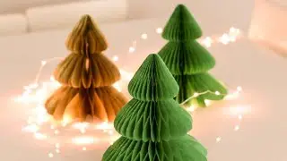 ALBERELLI di Natale di CARTA 🎄 // HONEY COMB