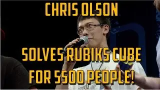 Chris Olson Solves Rubik's Cube for 5500 People! (Better video)